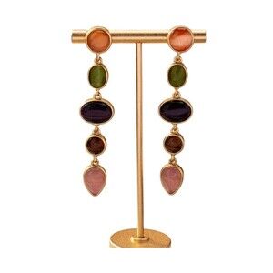 Fashionable Retro European/American Style Earrings Womens Pierced Goldtoned‎ NEW